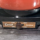 Vintage Cornwall Electric Fondue Pot Tested Working Red
