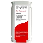 787-1 Red Fluorescent Postage Ink For Pitney Bowes Connect  1000 2000 3000