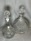 Mcm Glass Decanter Set Bar Mid Century Modern Retro Wine Bar Clear Glass