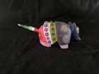 Armadillo Alebrije Oaxacan Mexican Folk Art Hand Painted  Signed Wood Carving