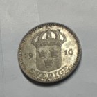 Sweden 1910 25   re Silver 0 8 Fineness Bn Crowned Arms Obv