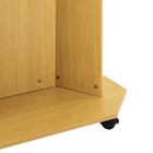 Mobile Presentation Stand Lectern Curved Conference Lectern Podium W  Wheels