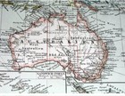 1900 Original Antique Map Of Australia Oceania New Zealand German Colonies