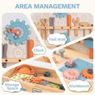 Large Wooden Play Tool Workbench Set For Kids Toddlers  Construction Workshop   