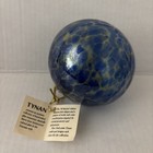 Tynan Hand Blown Glass Ornament Blue Art Glass 1998 Collectible Vintage