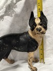 Antique Large 8 Lb Hubley Boston Terrier Cast Iron Dog Doorstop Rare