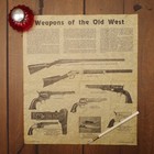 West Outlaws Weapons Gun Posters Parchment Paper Western Decor Pistol Wall Art