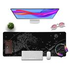 Mewoocue   Large Gaming Mouse Pad For Computer black Japanese Sea Wave Anime Mous