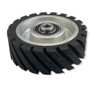 6  Serrated Polyurethane Rubber Contact Wheel For Belt Grinder Dynamic Balance