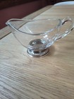 Vtg Frank M Whiting Sterling Silver Base Glass Creamer Sugar Bowl Set Gadroon