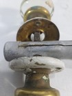 Vtg  Door Knobs Antique Smooth  Glass Beveled Edge   Brass  Michigan 
