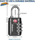 4 Pack Tsa Approved Luggage Locks  Combination Travel Padlock  3-digit Waterproo