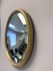 Convex Wall Mirror 10  Round Gold Framed Antique Vintage Style