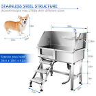 Wssey 34  Pet Grooming Bath Tub Wash Shower Station Professional Stainless Steel