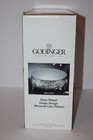 New Open Godinger Silver Plated Grape Mirrored Cake Plateau stand display  6123