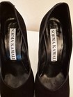 New Never Worn Vintage Normal Kamali Black Suede High Heels Size 9 5 Us 40 Eu
