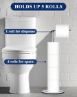Toilet Paper Holder Stand Free Standing Bathroom Storage Roll Dispenser Chrome