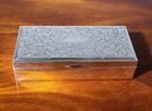 Choice  60s Japanese Hand Engraved  950 Silver Java Finished Hardwood Stash Box