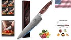 Ergonomic 8-inch Chef Knife With Textured Blade - Ideal For Effortless Cutting