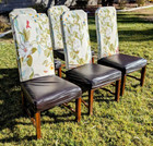 6 Henredon Highback Mcm Wood Dining Room Chairs 2 Open Armchairs 8pc Set Used