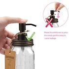 4 Pcs Mason Jar Bathroom Accessories Set Decorative Soap Dispenser   Toothbrush