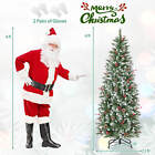 6 Ft Pre-lit Artificial Christmas Tree W  618 Snowy Branch Tips 280 Led Lights