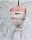 Vtg Victorian Cottagecore Ruffle Pussy Bow Pleated Lace White Cotton Blouse xs