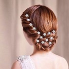 24-pack Bridal Crystal Rhinestone Pearl Flower Hair Pins