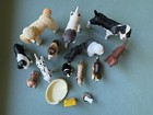 Lot Of 12 Dogs   4 Dog Supplies   1 Cat Figures York Is Sheepdog Poodle Toys Pet