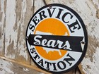 Vintage Sears Porcelain Sign Old Dept Store Advertising Auto Car Service Station