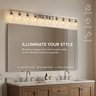 65   Vanity Light Nickel Modern 10 Lights Bathroom Mirror Wall Sconce Fixture