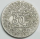 1921 Morocco 50 Centimes Y  35 1 Circulated Condition