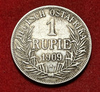 German East Africa Rupie 1909 A Silver Coin Km 10 Key Date T9561a