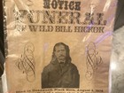 Poster Notice Funeral Wild Bill Hickok Antiqued Parchment Document