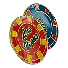 Vintage Las Vegas Poker Chips Lapel Hat Pin Nevada Travel Souvenir Gift