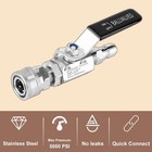 Power Town Ball Valve Pressure Washer  3 8 Inch Quick 2 Inches  Silvery 