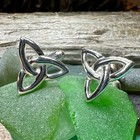 Trinity Knot Cuff Links Sterling Silver Celtic Irish Scottish Mens Gift 925