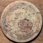 1890 s Brunswick Balke Collender Check S C Free Maverick Good For 5   Trade Token