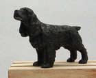 Vtg 3  T X 4 3 8  L X 1 1 4  Solid Cast Brass Cocker Spaniel Dog Statue Figurine