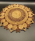 Vintage Woven Straw Raffia Trivets Lot Of 4 Boho Rattan Hot Pads Wall Decor 70s