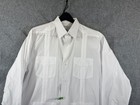 Mojito Guayabera Mexican Wedding Shirt Mens L White Long Sleeve Cuban 4-pockets