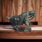 Antique Chinese Jade Hand Carved War Horse Sculpture  4  Tall