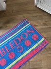 Vintage Wimbledon 2009 Christy Tennis Towel Official Championships Pink Blue