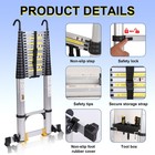 26 2 Ft Telescoping Ladder  Lightweight Multi-purpose Aluminum Extension Ladd   