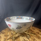 Vintage Hong Kong Hand Painted Decorative Bowl