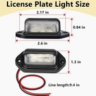 2 Pcs White Led License Plate Light 6-smd Waterproof Tag Lights 12v Universal Us