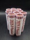 10 Roll Set Of Mint 2025 Pennies - 5 Denver And 5 Philadelphia - Free Shipping
