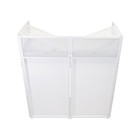 Rockville Rockbooth White Outdoor Backyard Party Pro Dj Booth Facade 2 Scrims