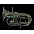 Euphonium Horn 4 Valve  In Chrome Of Pure Brass Metal    Cushion Case  Free Ship