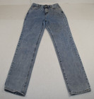 Jeans Size 26 X 33 Classic Blue Wash High Waist Straight Leg Soft Stretch Long